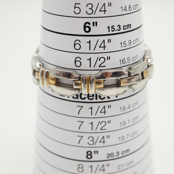 Harve Bernard Womens Faded Two Tone MOP Watch 19mm Rectangle Dial w New Battery - Picture 4 of 16